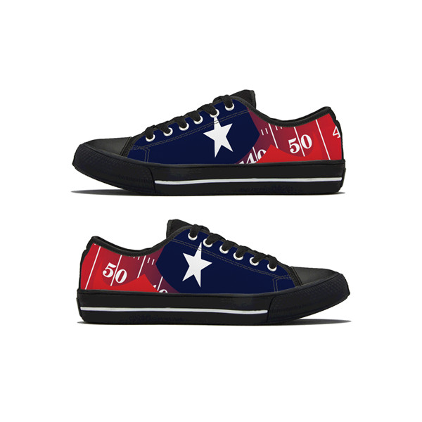 Men's Houston Texans Low Top Canvas Sneakers 001 Men's Houston Texans Low Top Canvas Sneakers 001